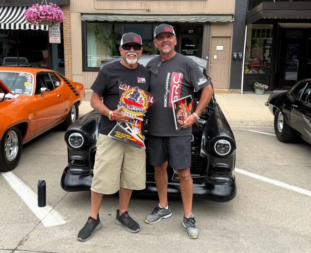 Dave and Laura Linn with the 55 Chevy Belair The Virus